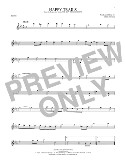 page one of Happy Trails (Flute Solo)