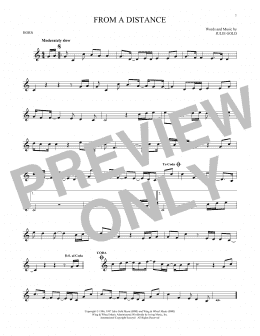 page one of From A Distance (French Horn Solo)