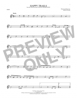 page one of Happy Trails (French Horn Solo)