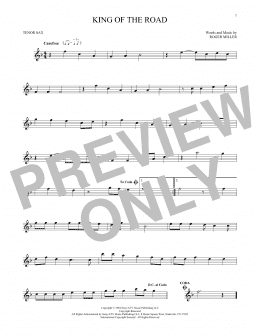 page one of King Of The Road (Tenor Sax Solo)