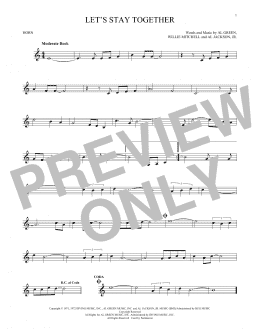 page one of Let's Stay Together (French Horn Solo)