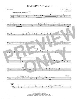 page one of Jump, Jive An' Wail (Trombone Solo)