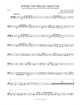 page one of Where The Dream Takes You (Cello Solo)