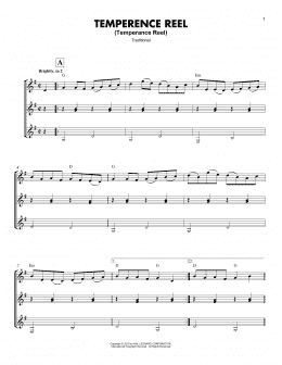 page one of Temperence Reel (Temperance Reel) (Guitar Ensemble)
