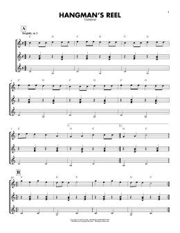 page one of Hangman's Reel (Guitar Ensemble)
