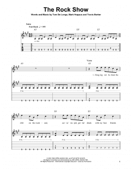 page one of The Rock Show (Easy Guitar Tab)