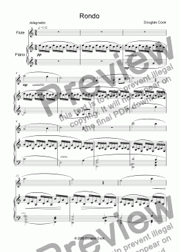 page one of Rondo for Flute & Piano