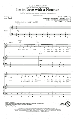 page one of I'm In Love With A Monster (2-Part Choir)