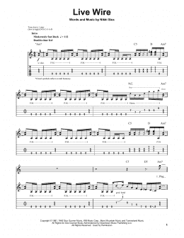 page one of Live Wire (Guitar Tab (Single Guitar))