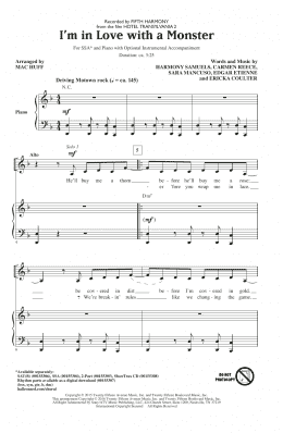 page one of I'm In Love With A Monster (SSA Choir)