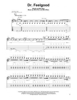 page one of Dr. Feelgood (Guitar Tab (Single Guitar))