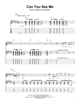 page one of Can You See Me (Easy Guitar Tab)