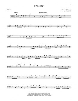 page one of Fallin' (Cello Solo)