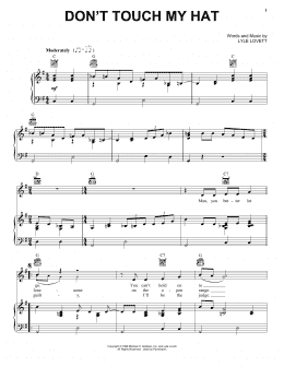 page one of Don't Touch My Hat (Piano, Vocal & Guitar Chords (Right-Hand Melody))