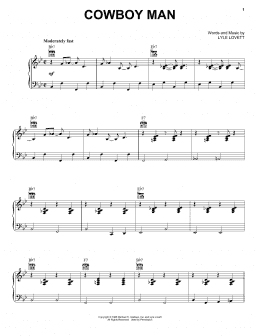 page one of Cowboy Man (Piano, Vocal & Guitar Chords (Right-Hand Melody))