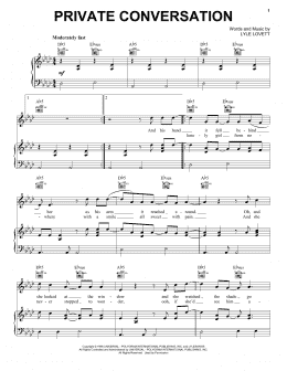 page one of Private Conversation (Piano, Vocal & Guitar Chords (Right-Hand Melody))