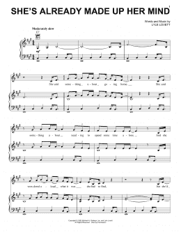 page one of She's Already Made Up Her Mind (Piano, Vocal & Guitar Chords (Right-Hand Melody))
