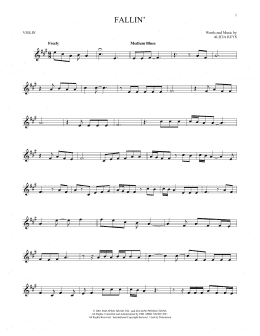 page one of Fallin' (Violin Solo)