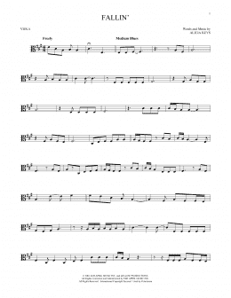 page one of Fallin' (Viola Solo)