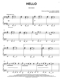 page one of Hello (Piano Duet)