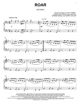 page one of Roar (Piano Duet)