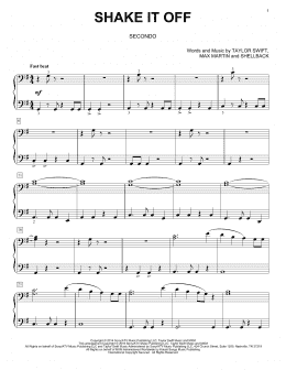 page one of Shake It Off (Piano Duet)