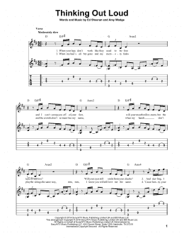 page one of Thinking Out Loud (Solo Guitar)