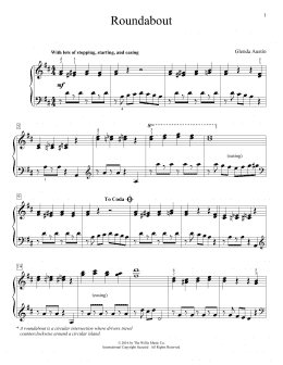 page one of Roundabout (Piano Solo)