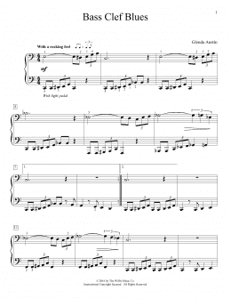 page one of Bass Clef Blues (Piano Solo)