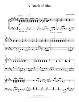 page one of A Touch Of Blue (Piano Solo)