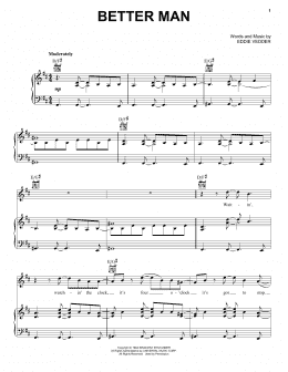 page one of Better Man (Piano, Vocal & Guitar Chords (Right-Hand Melody))