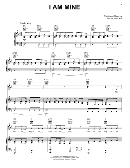 page one of I Am Mine (Piano, Vocal & Guitar Chords (Right-Hand Melody))