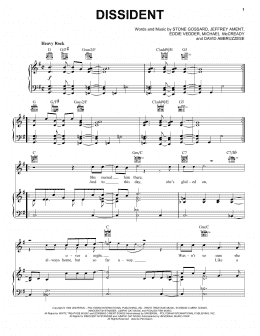 page one of Dissident (Piano, Vocal & Guitar Chords (Right-Hand Melody))