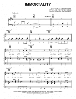 page one of Immortality (Piano, Vocal & Guitar Chords (Right-Hand Melody))