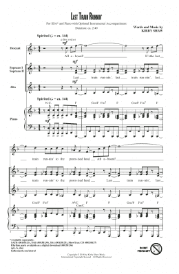 page one of Last Train Runnin' (SSA Choir)