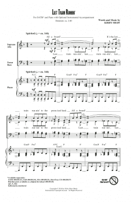 page one of Last Train Runnin' (SATB Choir)