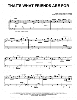 page one of That's What Friends Are For (Piano Solo)