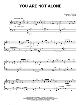 page one of You Are Not Alone (Piano Solo)