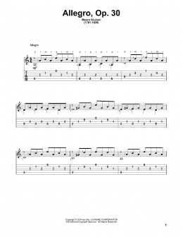 page one of Allegro Op. 30 (Solo Guitar)