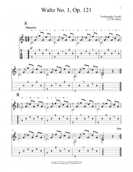 page one of Waltz No. 1 (Solo Guitar)