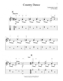 page one of Country Dance (Solo Guitar)