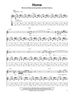 page one of Home (Guitar Tab (Single Guitar))