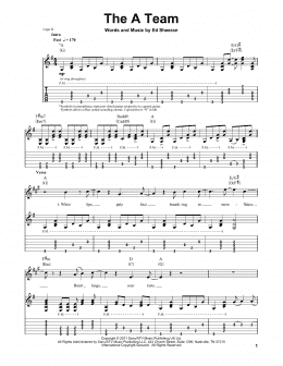 page one of The A Team (Guitar Tab (Single Guitar))