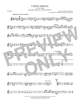 page one of Copacabana (At The Copa) (Trumpet Solo)