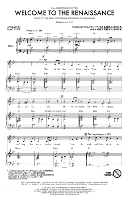 page one of Welcome To The Renaissance (SATB Choir)