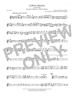 page one of Copacabana (At The Copa) (Alto Sax Solo)