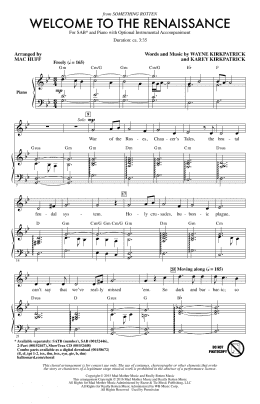 page one of Welcome To The Renaissance (SAB Choir)
