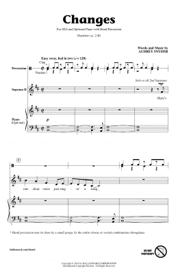 page one of Changes (SSA Choir)