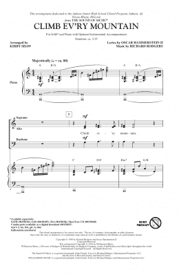 page one of Climb Ev'ry Mountain (SAB Choir)