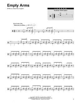 page one of Empty Arms (Drums Transcription)